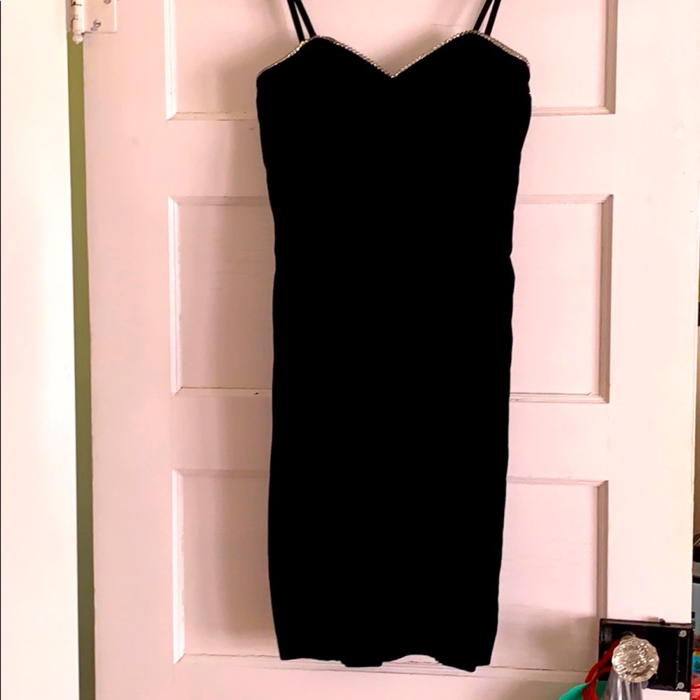 Vintage velvet little black dress